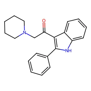 Ethanone, 1-(2-phenyl-1H-indol-3-yl)-2-(1-piperidinyl)- structure