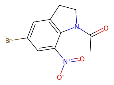 1-Acetyl-5-bromo-7-nitroindoline structure