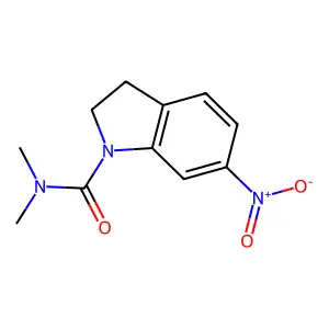N,N-dimethyl-6-nitro-2,3-dihydroindole-1-carboxamide structure