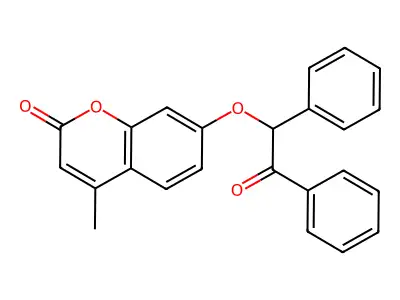 4-Methyl-7-(2-oxo-1,2-diphenylethoxy)chromen-2-one structure