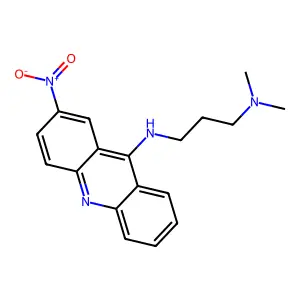N1,N1-Dimethyl-N3-(2-nitro-9-acridinyl)-1,3-propanediamine structure