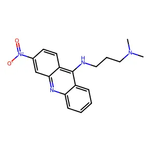 3-Nitro-9-(dimethylaminopropylamino)acridine structure