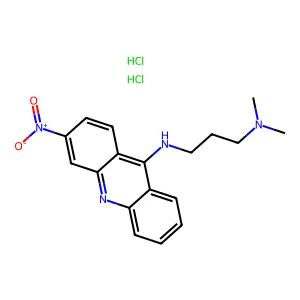 1,3-Propanediamine, N,N-dimethyl-N'-(3-nitro-9-acridinyl)-, dihydrochloride structure