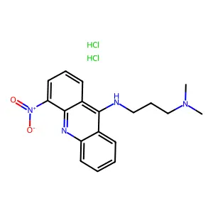 Acridine, 9-((3-(dimethylamino)propyl)amino)-4-nitro-, dihydrochloride structure