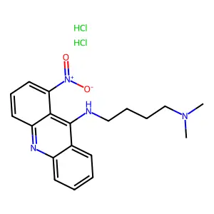 1,4-Butanediamine, N,N-dimethyl-N'-(1-nitro-9-acridinyl)-, dihydrochloride structure