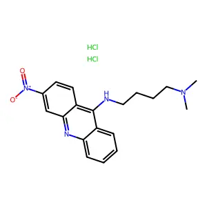 Acridine, 9-((4-(dimethylamino)butyl)amino)-3-nitro-, dihydrochloride structure