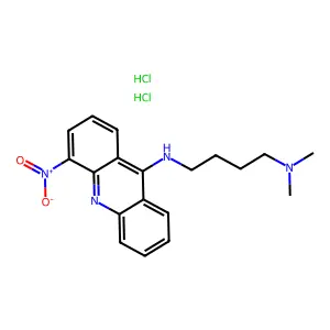 Acridine, 9-((4-(dimethylamino)butyl)amino)-4-nitro-, dihydrochloride structure