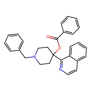 (1-Benzyl-4-isoquinolin-1-ylpiperidin-4-yl) benzoate structure