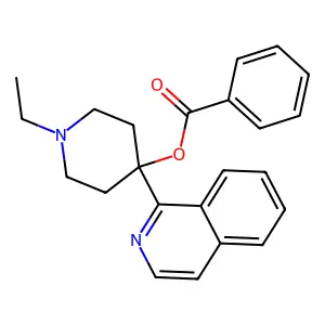 (1-Ethyl-4-isoquinolin-1-ylpiperidin-4-yl) benzoate structure