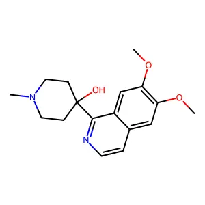 4-(6,7-Dimethoxyisoquinolin-1-yl)-1-methylpiperidin-4-ol structure