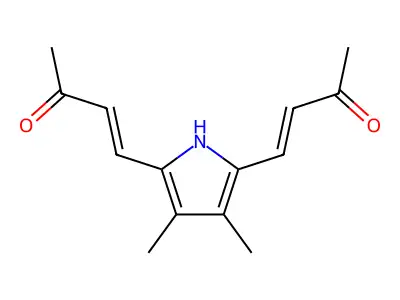 3-Buten-2-one, 4,4'-(3,4-dimethyl-1H-pyrrole-2,5-diyl)bis- structure