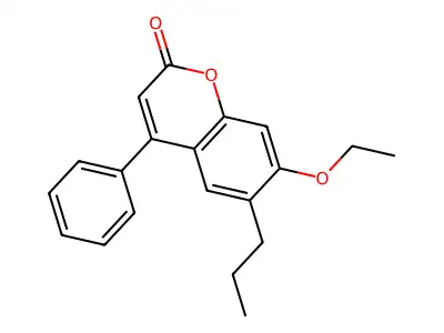 7-ethoxy-4-phenyl-6-propyl-2H-chromen-2-one structure