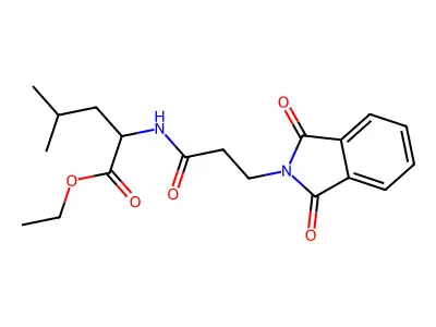 Ethyl N-[3-(1,3-dioxo-1,3-dihydro-2H-isoindol-2-yl)propanoyl]leucinate structure