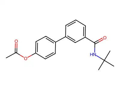 [4-[3-(Tert-butylcarbamoyl)phenyl]phenyl] acetate structure