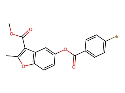 Methyl 5-[(4-bromobenzoyl)oxy]-2-methyl-1-benzofuran-3-carboxylate structure