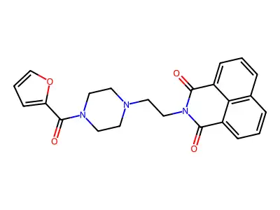 2-[2-[4-(Furan-2-carbonyl)piperazin-1-yl]ethyl]benzo[de]isoquinoline-1,3-dione structure
