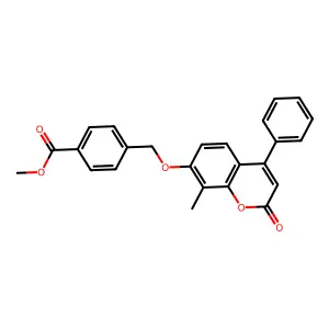 Methyl 4-[(8-methyl-2-oxo-4-phenylchromen-7-yl)oxymethyl]benzoate structure
