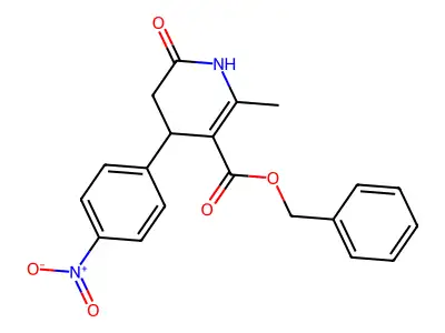 Benzyl 2-methyl-4-(4-nitrophenyl)-6-oxo-1,4,5,6-tetrahydropyridine-3-carboxylate structure