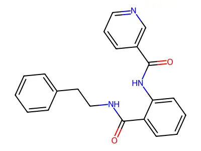 N-{2-[(2-phenylethyl)carbamoyl]phenyl}pyridine-3-carboxamide structure