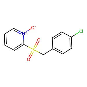 Pyridine, 2-[[(4-chlorophenyl)methyl]sulfonyl]-, 1-oxide structure