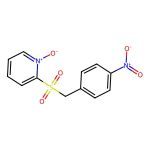 Pyridine, 2-[[(4-nitrophenyl)methyl]sulfonyl]-, 1-oxide structure