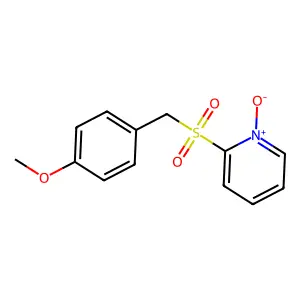 Pyridine, 2-[[(4-methoxyphenyl)methyl]sulfonyl]-, 1-oxide structure