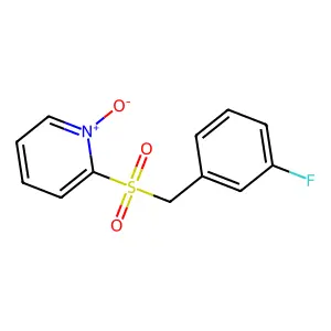 Pyridine, 2-[[(3-fluorophenyl)methyl]sulfonyl]-, 1-oxide structure