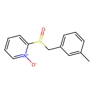 Pyridine, 2-[[(3-methylphenyl)methyl]sulfinyl]-, 1-oxide structure
