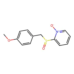 Pyridine, 2-[[(4-methoxyphenyl)methyl]sulfinyl]-, 1-oxide structure