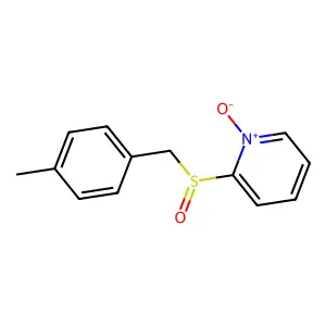 Pyridine, 2-[[(4-methylphenyl)methyl]sulfinyl]-, 1-oxide structure