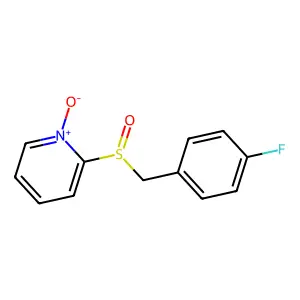 Pyridine, 2-[[(4-fluorophenyl)methyl]sulfinyl]-, 1-oxide structure