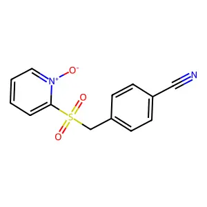 4-[(1-Oxidopyridin-1-ium-2-yl)sulfonylmethyl]benzonitrile structure