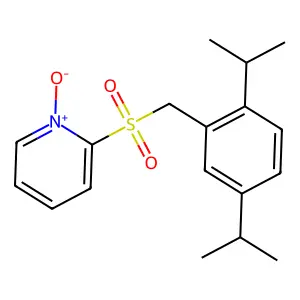Pyridine, 2-[[[2,5-bis(1-methylethyl)phenyl]methyl]sulfonyl]-, 1-oxide structure