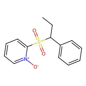 1-Oxido-2-(1-phenylpropylsulfonyl)pyridin-1-ium structure