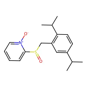 Pyridine, 2-[[[2,5-bis(1-methylethyl)phenyl]methyl]sulfinyl]-, 1-oxide structure