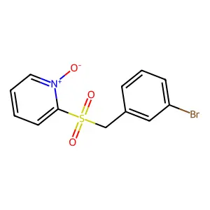 Pyridine, 2-[[(3-bromophenyl)methyl]sulfonyl]-, 1-oxide structure