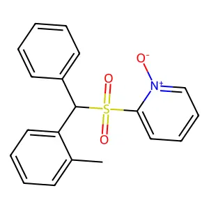 Pyridine, 2-[[(2-methylphenyl)phenylmethyl]sulfonyl]-, 1-oxide structure