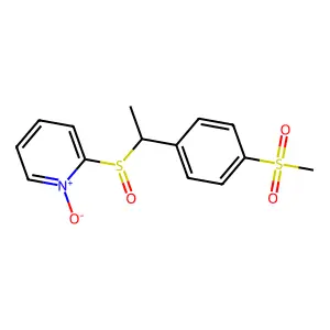Pyridine, 2-[[1-[4-(methylsulfonyl)phenyl]ethyl]sulfinyl]-, 1-oxide structure