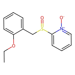 Pyridine, 2-[[(2-ethoxyphenyl)methyl]sulfinyl]-, 1-oxide structure