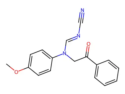 Cyanamide, [[(4-methoxyphenyl)(2-oxo-2-phenylethyl)amino]methylene]- structure