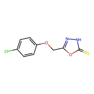 5-[(4-Chlorophenoxy)methyl]-1,3,4-oxadiazole-2-thiol structure