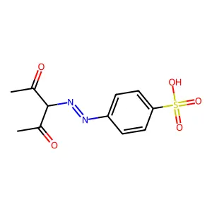 Benzenesulfonic acid, 4-[(1-acetyl-2-oxopropyl)azo]- structure