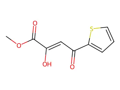 methyl (2Z)-2-hydroxy-4-oxo-4-(thiophen-2-yl)but-2-enoate structure