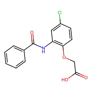 (2-苯甲酰氨基-4-氯苯氧基)乙酸 structure