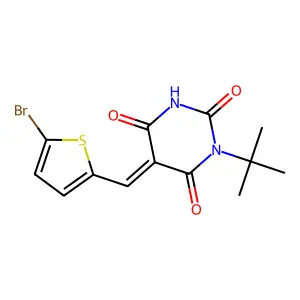 5-[(5-Bromothiophen-2-yl)methylidene]-1-tert-butyl-1,3-diazinane-2,4,6-trione structure