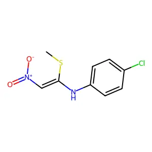 4-chloro-N-[1-(methylsulfanyl)-2-nitrovinyl]aniline structure