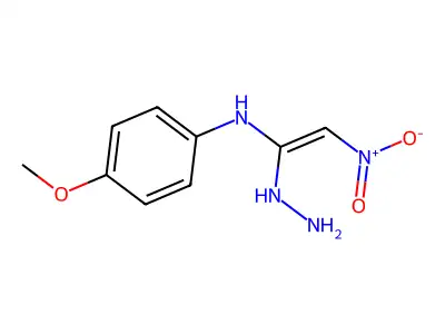 Benzenamine, N-(1-hydrazino-2-nitroethenyl)-4-methoxy- structure