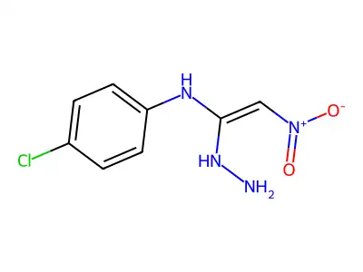 4-chloro-N-(1-hydrazinyl-2-nitroethenyl)aniline structure