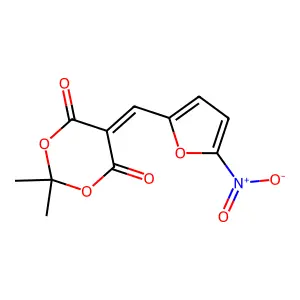 2,2-Dimethyl-5-[(5-nitrofuran-2-yl)methylidene]-1,3-dioxane-4,6-dione structure