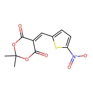 2,2-Dimethyl-5-[(5-nitrothiophen-2-yl)methylidene]-1,3-dioxane-4,6-dione structure